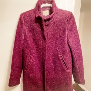 Womens cowl neck pea coat